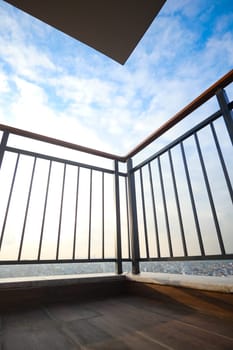 Enjoy a stunning city view from a stylish modern balcony that offers breathtaking urban scenery