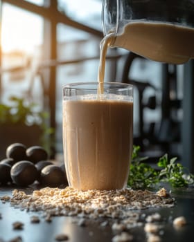 Nutritional boost: protein shake, energizing blend, muscle recovery, healthy formula, post workout refreshment, vitality infusion, fitness nutrition, balanced drink, strength support, amino acids