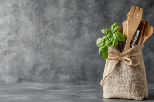 Sustainable utensils: wooden kitchen essentials crafted for eco-friendly atmosphere, environmentally conscious living, healthy cooking practices while promoting benefits of natural materials
