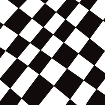 Black and white checkerboard background.