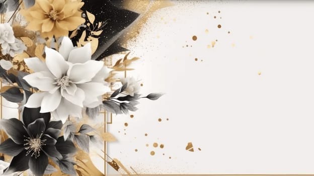 Watercolor abstract design for background of wedding or buzzy social media banner generative AI