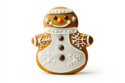 This delightful gingerbread snowman cookie is absolutely perfect for celebrating winter festivities and holiday treats