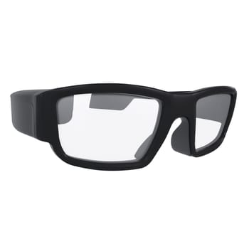Sleek black glasses featuring a modern and bold design, perfect for everyday wear.