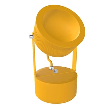 This bright yellow lamp features a modern design suitable for various indoor spaces.