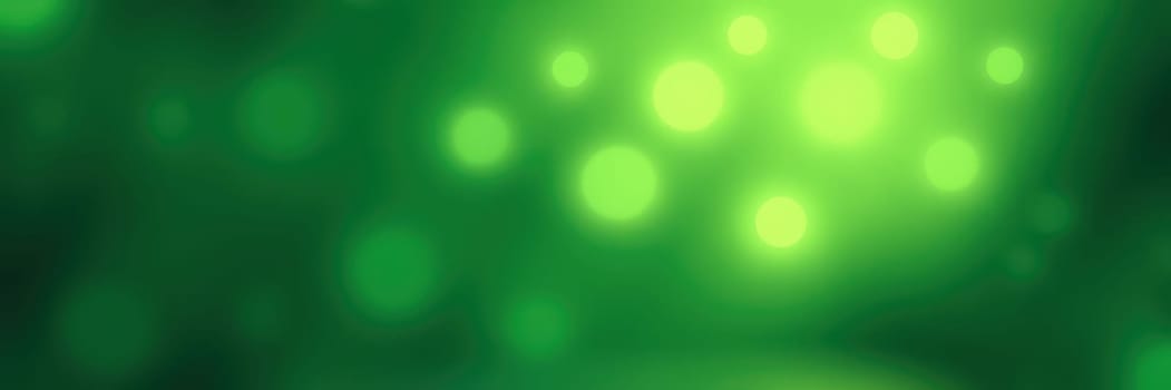 Soft green orbs illuminate a blurred background, creating a dreamy and enchanting ambiance. The scene evokes a sense of tranquility and wonder.