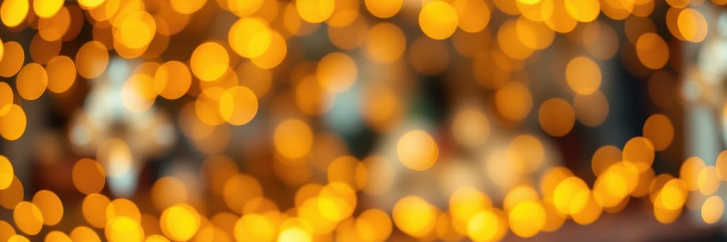 Colorful bokeh lights twinkle softly, enhancing the festive ambiance in a cozy setting. The vibrant light patterns evoke joy and warmth during nighttime festivities.