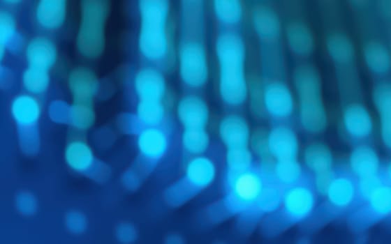 A captivating arrangement of blue bokeh lights forms an abstract background, showcasing soft glowing dots that create depth and intrigue in an artistic digital environment.