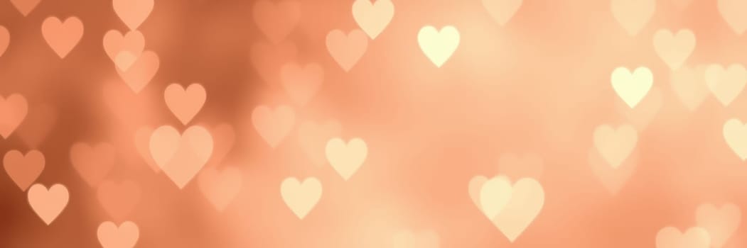 Blurred heart shapes in soft tones provide a romantic backdrop, perfect for love-themed events or intimate celebrations during any time of year.