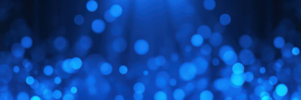 Soft blue bokeh lights fill the background with a radiant glow, creating an enchanting atmosphere perfect for creative designs and artistic projects. The sparkling orbs add depth and elegance.
