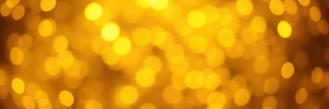 A beautiful display of golden bokeh lights fills the background, creating a lively and enchanting ambiance perfect for a nighttime celebration or event.