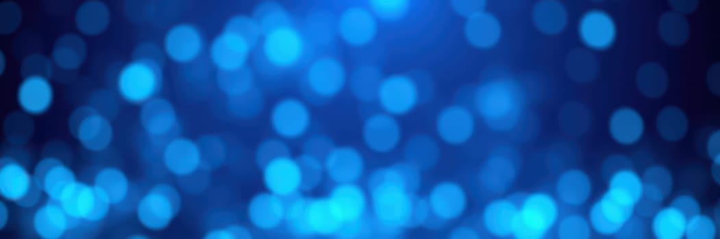 Soft, glowing blue orbs of light float against a dark background, forming a captivating bokeh effect. This design adds depth and enhances the visual experience.