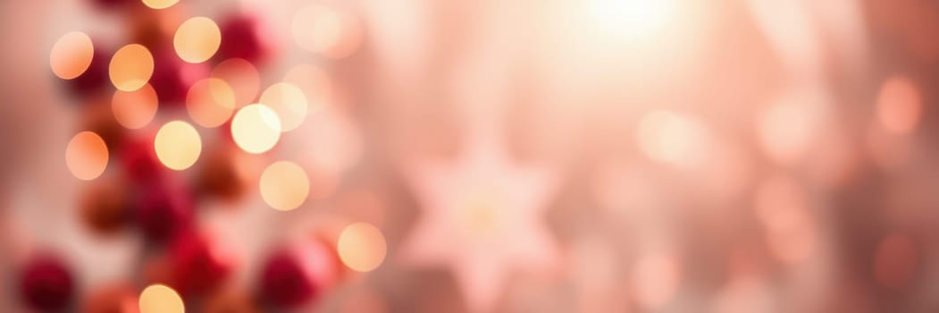 Colorful, twinkling lights create a cheerful ambiance in a cozy setting filled with holiday decorations, evoking the joy of the season and festive gatherings.