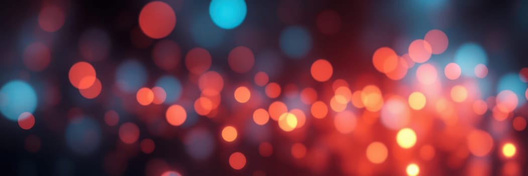 Bright bokeh lights illuminate the scene, creating a festive atmosphere for attendees at an evening event in a bustling city, showcasing vibrant colors and energy.