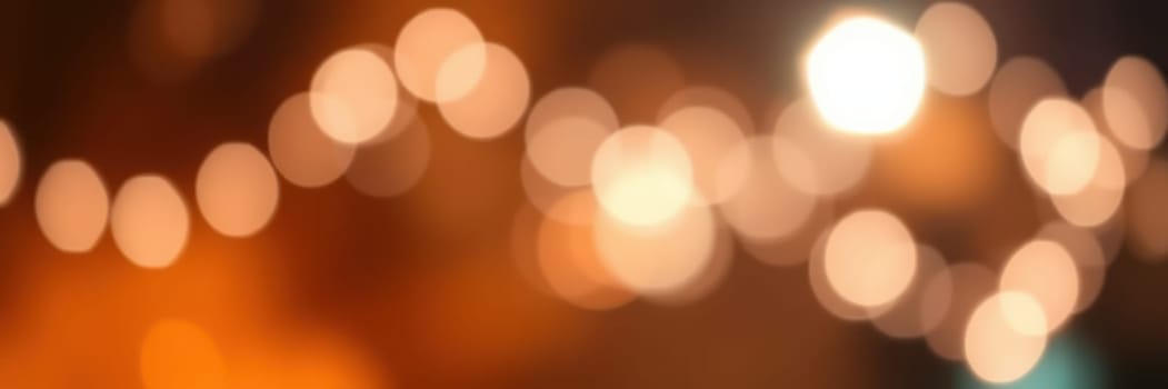 Warm lights twinkle in the evening, setting a cozy mood for guests at an outdoor gathering. Soft bokeh enhances the ambiance, creating a magical atmosphere for conversation and connection.