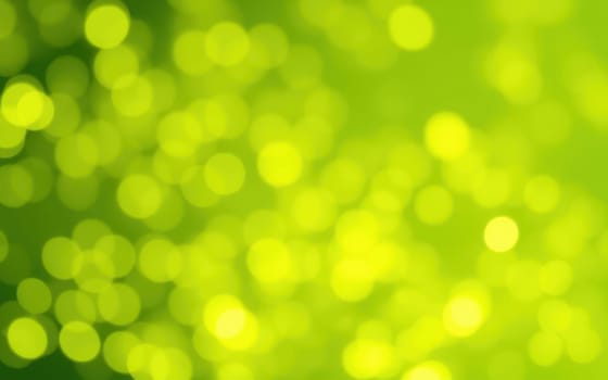 Soft, blurred circles of bright green light fill the canvas, creating a tranquil atmosphere reminiscent of sunlight filtering through leaves on a warm afternoon.