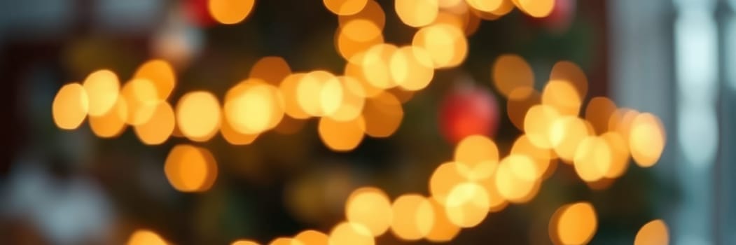 Soft golden lights illuminate a beautifully decorated Christmas tree, enhancing the joyful spirit of winter festivities celebrated in cozy homes during December.