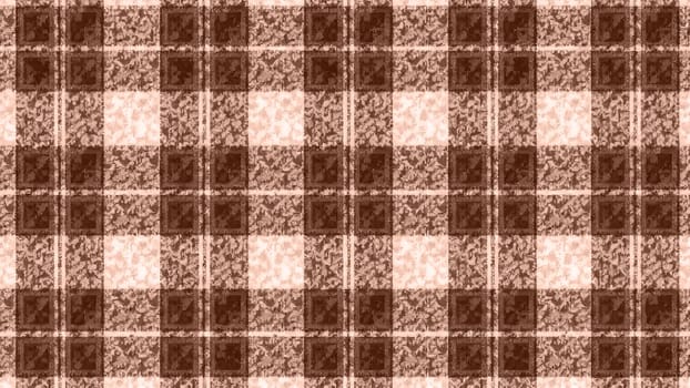 Checkered pattern for fabric or wallpaper in the colors of the year 2025 mocha mousse.