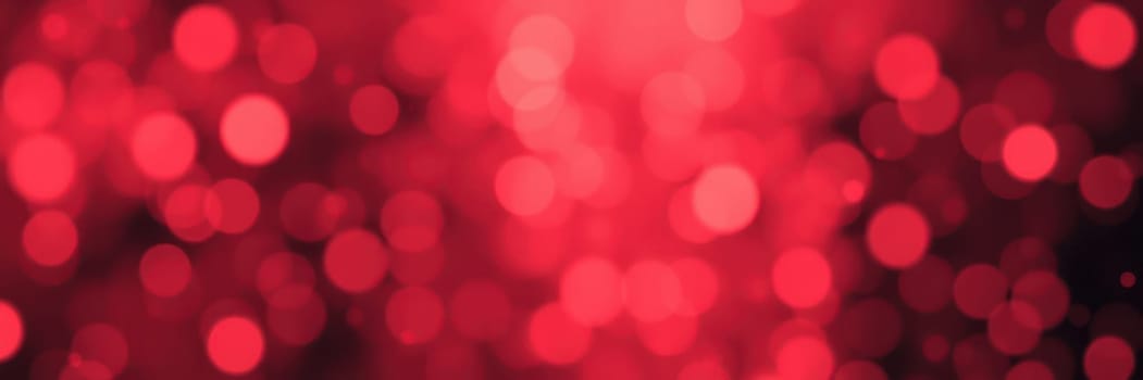 Bright red bokeh lights fill the background, creating a lively and festive ambiance suitable for nighttime celebrations in city environments.