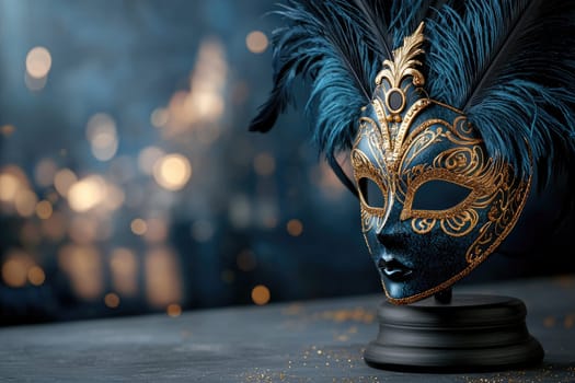 Enigma of celebration: carnival Venetian mask symbolizing secrecy, extravagance, crafted with exquisite detail, capturing spirit of centuries old traditions, mystique of masked revelers
