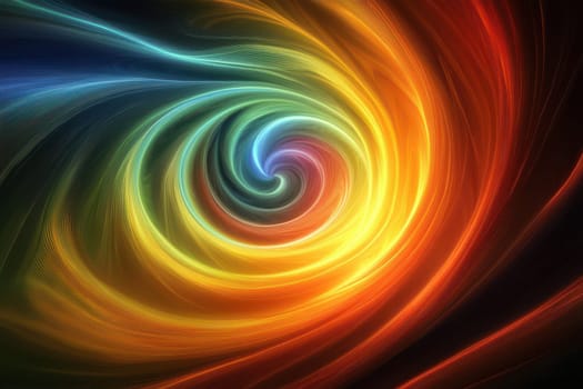 This vibrant abstract background features a swirling interplay of colors, evoking dynamic motion and energetic flow. Perfect for creative projects.
