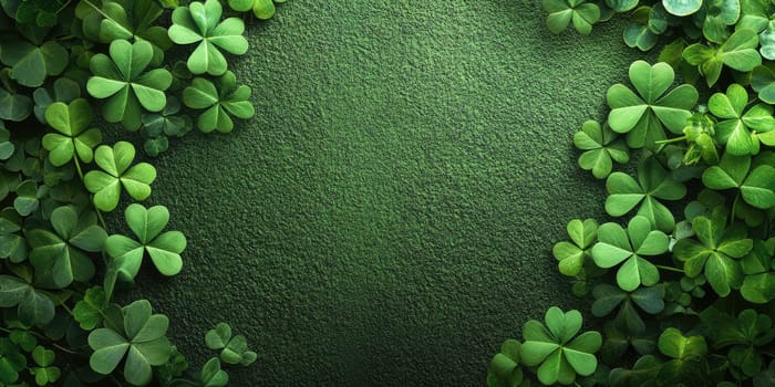 Light green textured background with subtle shamrock pattern for saint Patricks day designs.