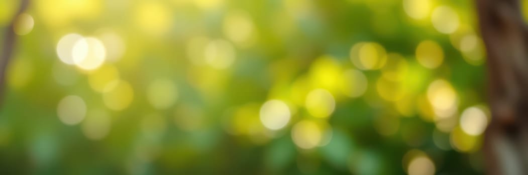 Gentle sunlight streams through lush green leaves, casting a soft glow and creating a peaceful ambiance in a vibrant natural environment during the day.