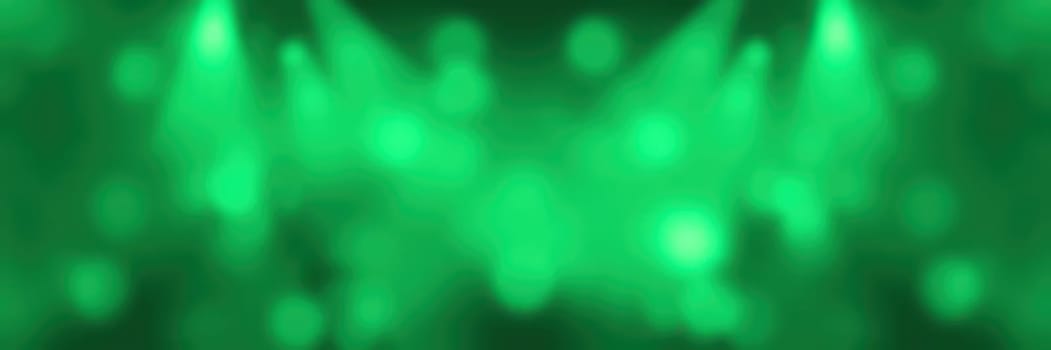 Bright green lights cast a vivid glow over the crowd, creating an electrifying atmosphere during a concert. The excitement of the audience fills the night air.