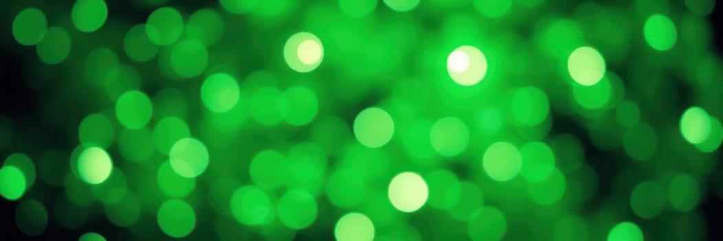 Soft green lights blur together to form an enchanting bokeh effect, setting a festive mood that enhances celebrations and evening events.