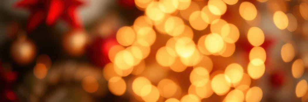 Twinkling lights enhance the holiday spirit in a warm and cozy environment. The soft glow adds charm to the decorations, creating a joyful ambiance.