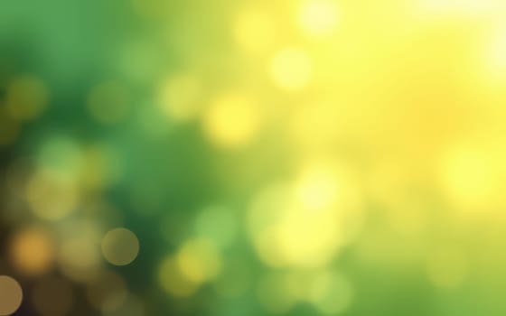 Soft sunlight streams through lush green leaves, creating a tranquil atmosphere filled with blurred, golden bokeh. Nature glows with warmth and vibrancy in this peaceful scene.