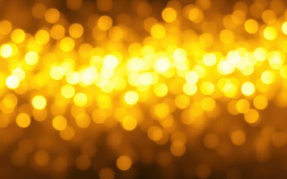 A vibrant display of soft golden bokeh lights fills the background, creating a warm and inviting ambiance perfect for a celebration or special occasion.