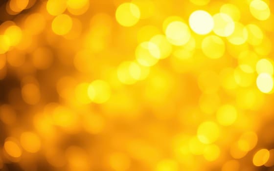 Soft glowing golden lights create a shimmering bokeh effect, filling the background with warmth and brightness. This vibrant abstract display evokes a sense of celebration and joy.