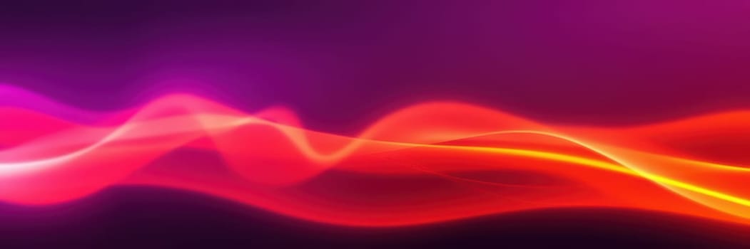 Dynamic wave patterns intertwine in vibrant shades of pink, red, and orange against a dark background. This abstract design evokes energy and movement in a captivating way.