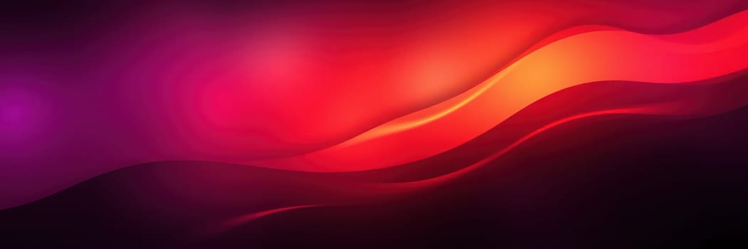 Bright waves of color flow seamlessly across a dark background, creating a dynamic and visually striking atmosphere. The warm hues blend, resembling a digital art piece.
