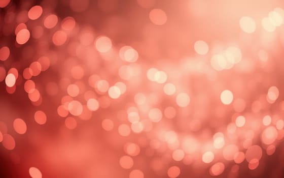 Bright red bokeh lights shimmer softly, creating a warm and inviting ambiance for an evening celebration. The lights blur together, enhancing the festive mood.