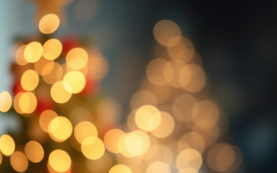 Cozy setting with shimmering lights from decorated trees filling the space with warmth, enhancing the festive atmosphere and holiday spirit.
