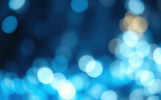 Soft blue lights blend together in a stunning bokeh effect, creating a calm and enchanting ambiance that captivates onlookers during the evening hours.