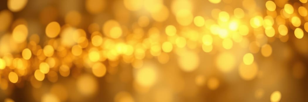 Warm golden lights create a stunning bokeh effect, adding a festive touch to the atmosphere for a celebration or special event taking place at night under gentle illumination.