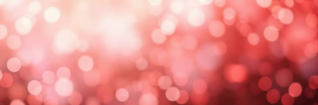 Soft red bokeh lights create a warm, inviting ambiance for a joyful celebration. These luminous dots twinkle in the background, enhancing the festive mood.