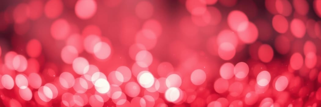 Soft, glowing red bokeh lights fill the background, creating a warm and festive ambiance perfect for a nighttime celebration or gathering. The circular shapes add a magical touch.