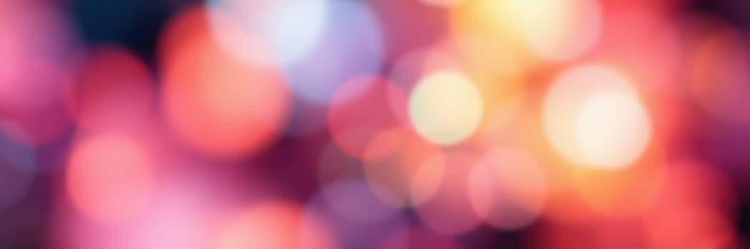 Bokeh lights in various colors illuminate a lively urban environment, enhancing the festive mood of an evening celebration with joy and excitement.