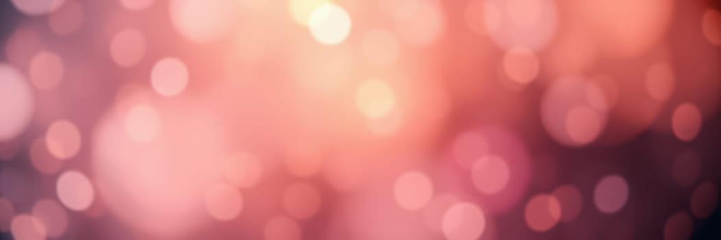 A beautiful arrangement of soft pink bokeh lights fills the background, creating a warm and inviting atmosphere ideal for celebrations.