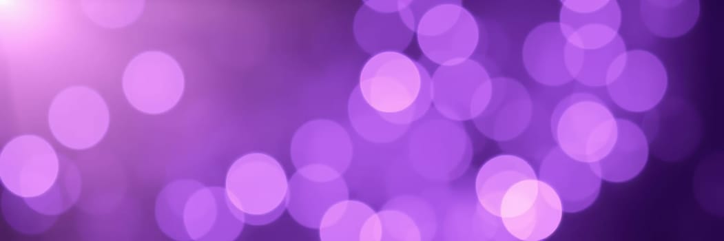 Vibrant bokeh lights in shades of purple fill the background, creating a whimsical ambiance for a special event or celebration during the evening hours.