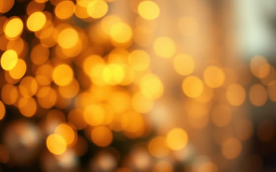 Soft golden bokeh lights illuminate the space, creating a warm atmosphere perfect for a festive evening. This enchanting decor invites guests to enjoy the gathering and celebrate.