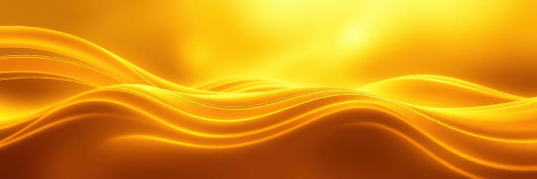 Golden waves gracefully ripple across a serene landscape, illuminated by the bright sun. This tranquil setting evokes a sense of warmth and calm during an afternoon.