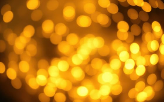 Soft golden bokeh lights fill the background in a vibrant, warm atmosphere during a festive celebration, creating a cozy and enchanting environment for gathering.
