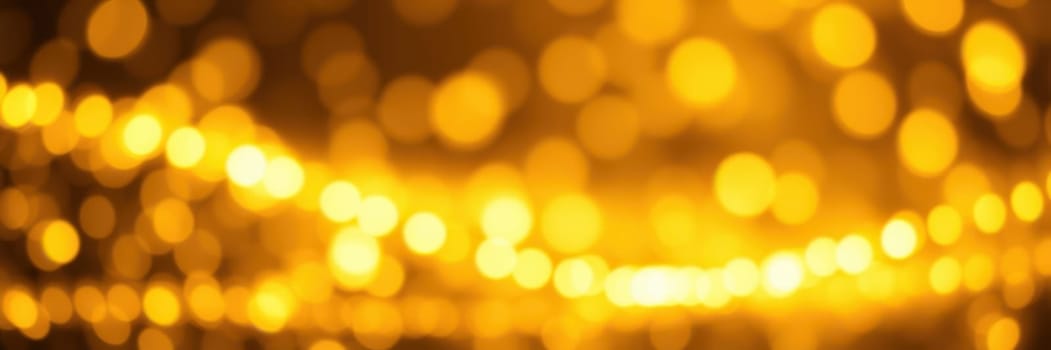 Soft golden bokeh lights fill the background during a festive gathering, creating a warm ambiance that enhances the joyful atmosphere of the evening celebration.