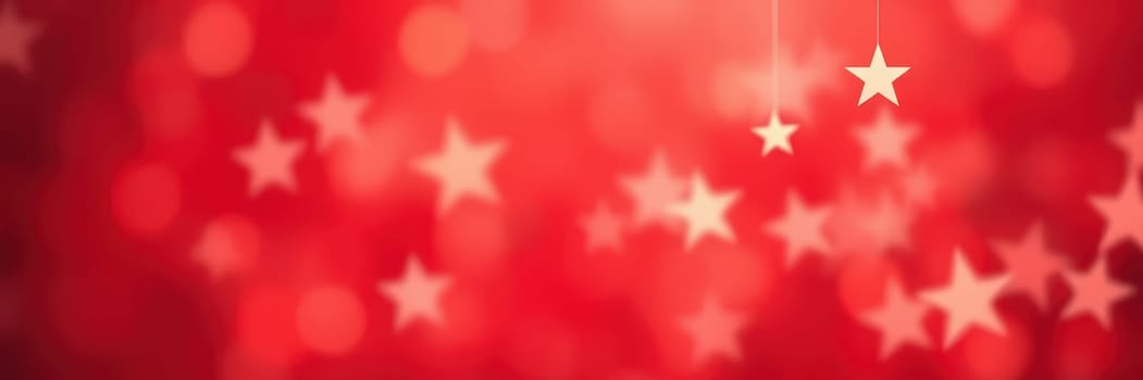 A vivid red backdrop filled with sparkling stars evokes a joyful and festive ambiance, perfect for seasonal celebrations, parties, and special occasions.