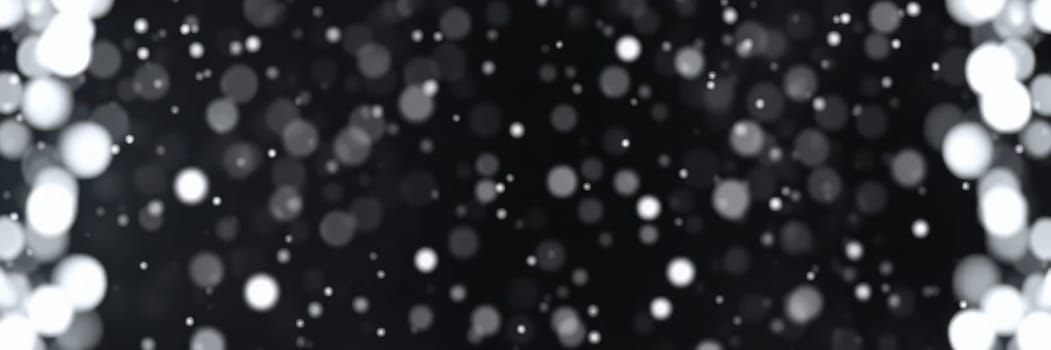Light particles float gracefully in a dark space, creating a mesmerizing effect. The dance of these luminous specks captivates the viewer, providing a magical ambiance.
