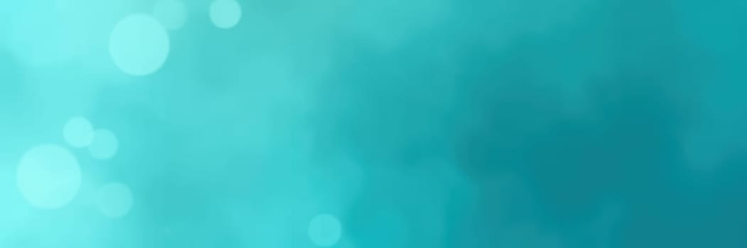 A bright turquoise backdrop is enhanced by soft bokeh effects, creating a tranquil and inviting ambiance perfect for various design projects or presentations.